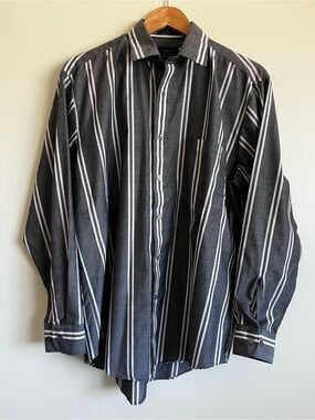 Vintage 1980s Sears striped button up shirt